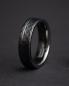 Preview: 6 mm facettierter Volltitanring mit schwarzem Finish - Alter Black